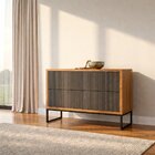 Buffet Charlote Pés Metalicos 2 Gavetas Espresso Móveis Cinam