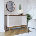 Buffet Classic 3 Portas Off White Com Freijó - Imcal Móveis