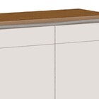 Buffet Classic 3 Portas Off White Com Freijó - Imcal Móveis