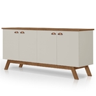 Buffet Classic 4 Portas Off White E Madeira