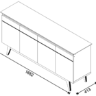 Buffet Classic 4 Pt Preto