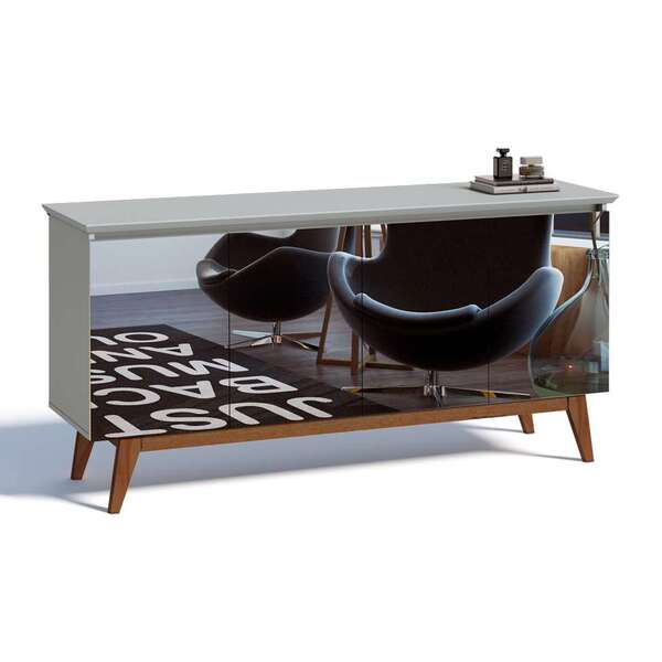 Buffet Classic Com Espelho 4 Pt Branco