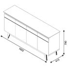 Buffet Classic Imcal 66511 Off White Com Espelho Pé Madeira