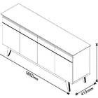 Buffet Classic Off White Com Freijó - Imcal Móveis