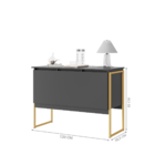 Buffet Classico 3 Portas Preto Dourado