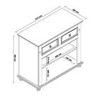 Buffet Colonial 2 Pt Imbuia Cera