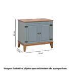 Buffet Com 2 Portas Casatema Madeiraoriginals Amêndoa/cinza