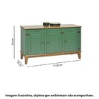 Buffet Com 3 Portas Casatema Madeiraoriginals Amêndoa/verde