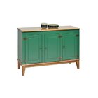 Buffet Com 3 Portas Casatema Madeiraoriginals Amêndoa/verde