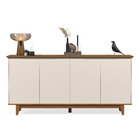Buffet Com 4 Portas Armário Multiuso Com Prateleiras Aparador