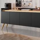 Buffet Com 4 Portas Chicado Preto Mel