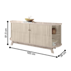 Buffet Com 4 Portas E 2 Gavetas Pescara Calacata Off White