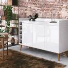 Buffet Com Adega Estilo Branco - Moveisaqui