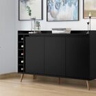 Buffet Com Adega Estilo Preto - Moveisaqui