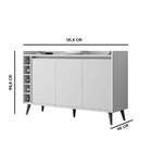 Buffet Com Adega Estilo Preto - Moveisaqui