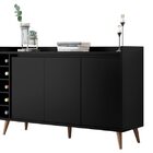 Buffet Com Adega Estilo Preto - Moveisaqui