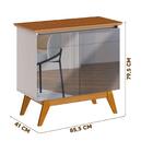 Buffet Com Espelho 2 Portas Off White Freijó Classic Imcal