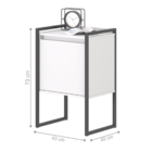 Buffet Com Gaveteiro Industrial Branco Preto