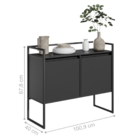 Buffet Com Gaveteiro Industrial Preto