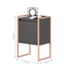 Buffet Com Gaveteiro Industrial Preto Cobre