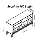 Buffet Com Led Requinte 160 Naturale Off White - Gelius