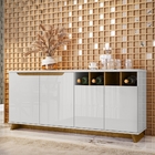 Buffet Com Mini Adega Presley Off White Canela