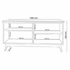 Buffet Com Pés 4 Portas 2 Prateleiras Absolut Branco