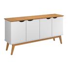 Buffet Com Portas Colatina Branco Acetinado Cinamomo