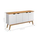 Buffet Com Portas Colatina Branco Acetinado Cinamomo