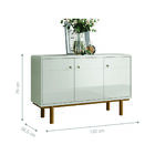 Buffet Com Portas Lisboa Off White Perolizado E Tauari