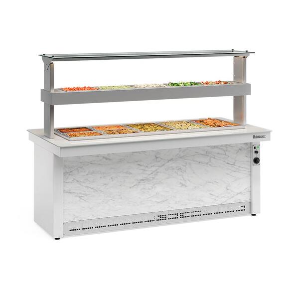 Buffet Conjugado Gelopar 7 Cubas Quentes 5 Cubas Frias Branco