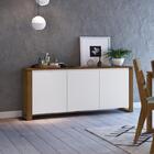 Buffet Craft 3 Pt 1 Gv Branco E Marrom 140 Cm