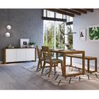 Buffet Craft 3 Pt 1 Gv Branco E Marrom 140 Cm