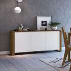 Buffet Craft 3 Pt 1 Gv Branco E Marrom 160 Cm