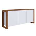 Buffet Craft 3 Pt 1 Gv Branco E Marrom 160 Cm