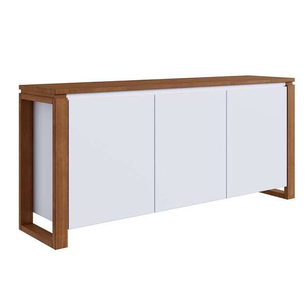 Buffet Craft 3 Pt 1 Gv Branco E Marrom 160 Cm