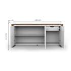 Buffet Craft 3 Pt 1 Gv Branco E Marrom 160 Cm