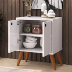 Buffet De Cozinha Estante Aparador Estilo Retrô P Microondas