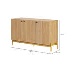 Buffet De Madeira 3 Portas Aruna - Areia - Meu Móvel De Madei