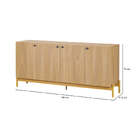 Buffet De Madeira 4 Portas Aruna - Areia - Meu Móvel De Madei