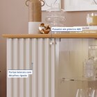 Buffet De Sala De Jantar 4 Portas Com Led E Pés Em Madeira Ma