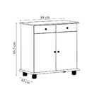 Buffet Decorativo Ivan Madeira 2 Portas E 2 Gavetas Carvalho/