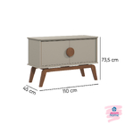 Buffet Decorativo Para Sala De Jantar 2 Portas Paris Gianduia