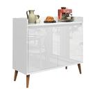 Buffet Delta Delux Retrô 2 Portas Branco Gloss – Móveisaqui