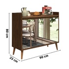 Buffet Delta Delux Retrô 2 Portas Com Espelho Malbec – Móveis