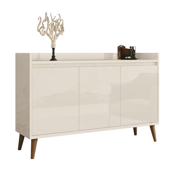 Buffet Delta Delux Retrô 3 Portas Off White – Móveisaqui