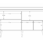Buffet Delta Delux Retrô 4 Portas Branco Gloss – Móveisaqui