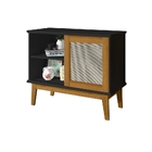 Buffet Denver 1 Porta Preto/madeira – Tebarrot Móveis