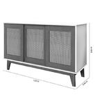 Buffet Detroit 3 Portas Branco/madeira – Tebarrot Móveis