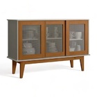 Buffet Detroit 3 Portas Gianduia/madeira – Tebarrot Móveis